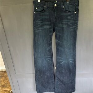 7 For All Mankind Women's Dark Blue Flare Jeans 29 Dojo